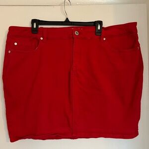 Torrid Red Denim Skirt